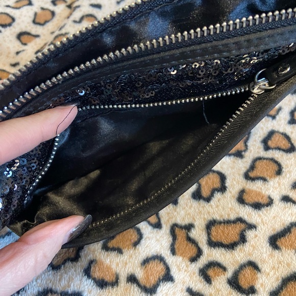 Victoria's Secret Black and Silver Sequin Cosmetic Bag - Picture 14 of 14